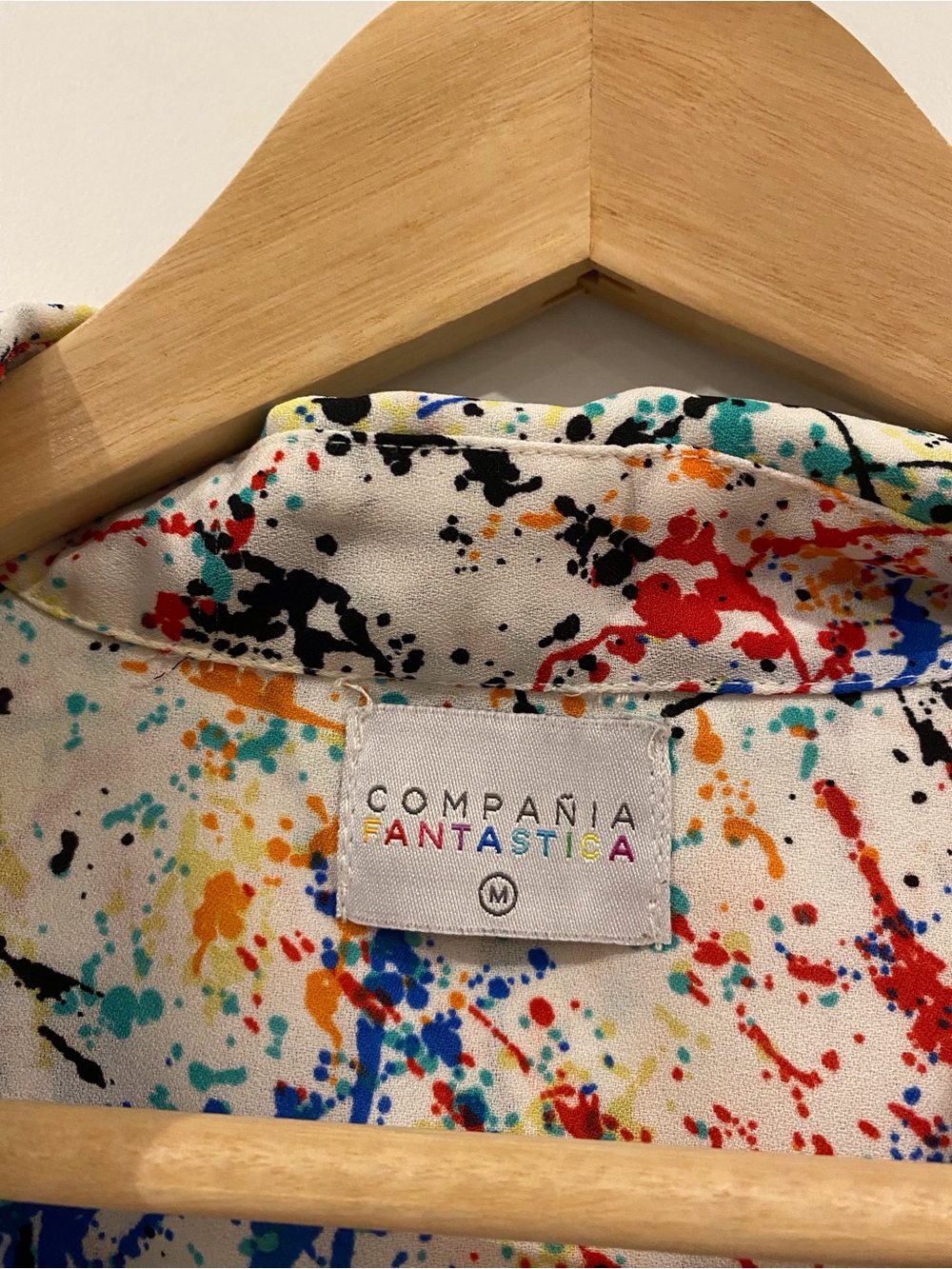 Paint-Splash Button-Up Shirt - Picture 2 of 6